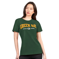 G-III 4Her by Carl Banks Women's Super-Slim Lightweight Winning Crew T-Shirt - Green Bay Packers T-shirts