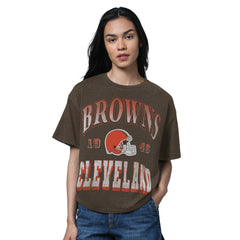 Starter Women's Oversized Hall of Fame T-Shirt - Cleveland Browns T-shirts