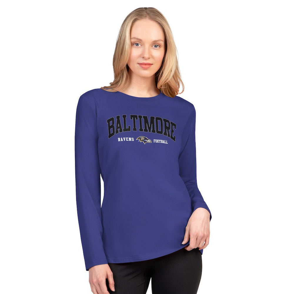 G-III 4Her by Carl Banks Women's Best Play Long Sleeve T-Shirt - Baltimore Ravens T-shirts