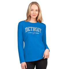 G-III 4Her by Carl Banks Women's Best Play Long Sleeve T-Shirt - Detroit Lions T-shirts
