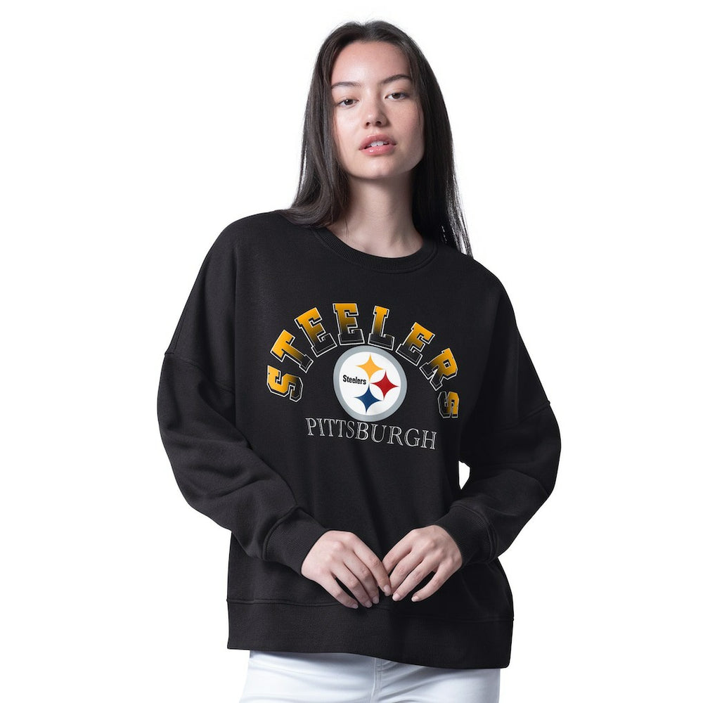 G-III 4Her by Carl Banks Women's Oversized Feud Sweatshirt - Pittsburgh Steelers Sweatshirts