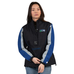 Starter Women's Thursday Night Gridiron Half-Zip Jacket - Seattle Seahawks Jackets