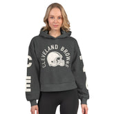Starter Women's Star Player Cropped Fleece Pullover Hoodie - Cleveland Browns Hoodies