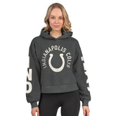 Starter Women's Star Player Cropped Fleece Pullover Hoodie - Indianapolis Colts Hoodies