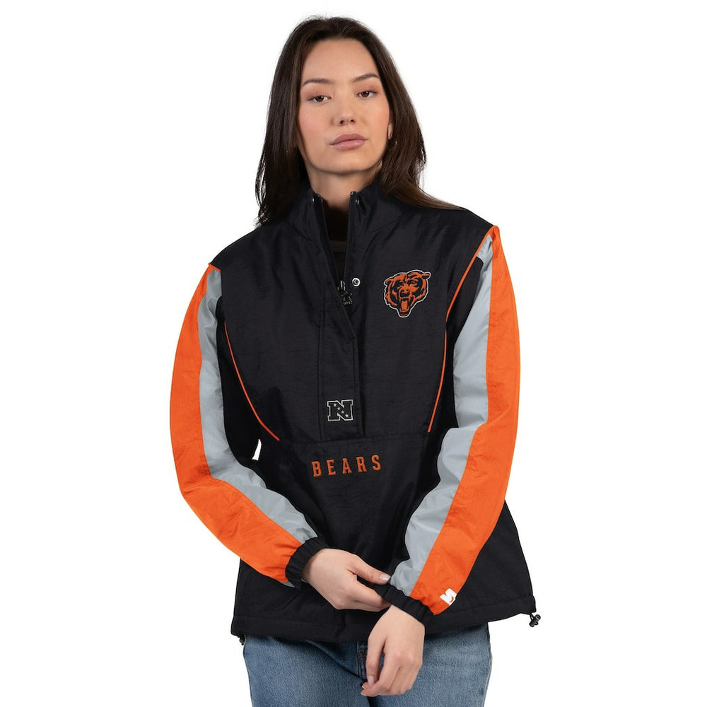 Starter Women's Thursday Night Gridiron Half-Zip Jacket - Chicago Bears Jackets