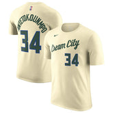 Nike Giannis Antetokounmpo Milwaukee Bucks Unisex 2025/26 City Edition Name & Number T-Shirt