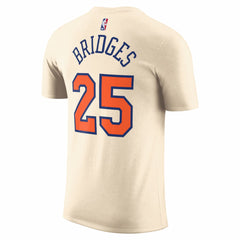 Nike Mikal Bridges New York Knicks Unisex 2025/26 City Edition Name & Number T-Shirt