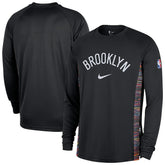Nike Brooklyn Nets 2025/26 City Edition Authentic Pregame Dri-FIT Long Sleeve Shooting T-Shirt
