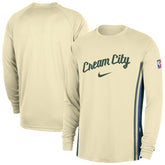Nike Milwaukee Bucks 2025/26 City Edition Authentic Pregame Dri-FIT Long Sleeve Shooting T-Shirt