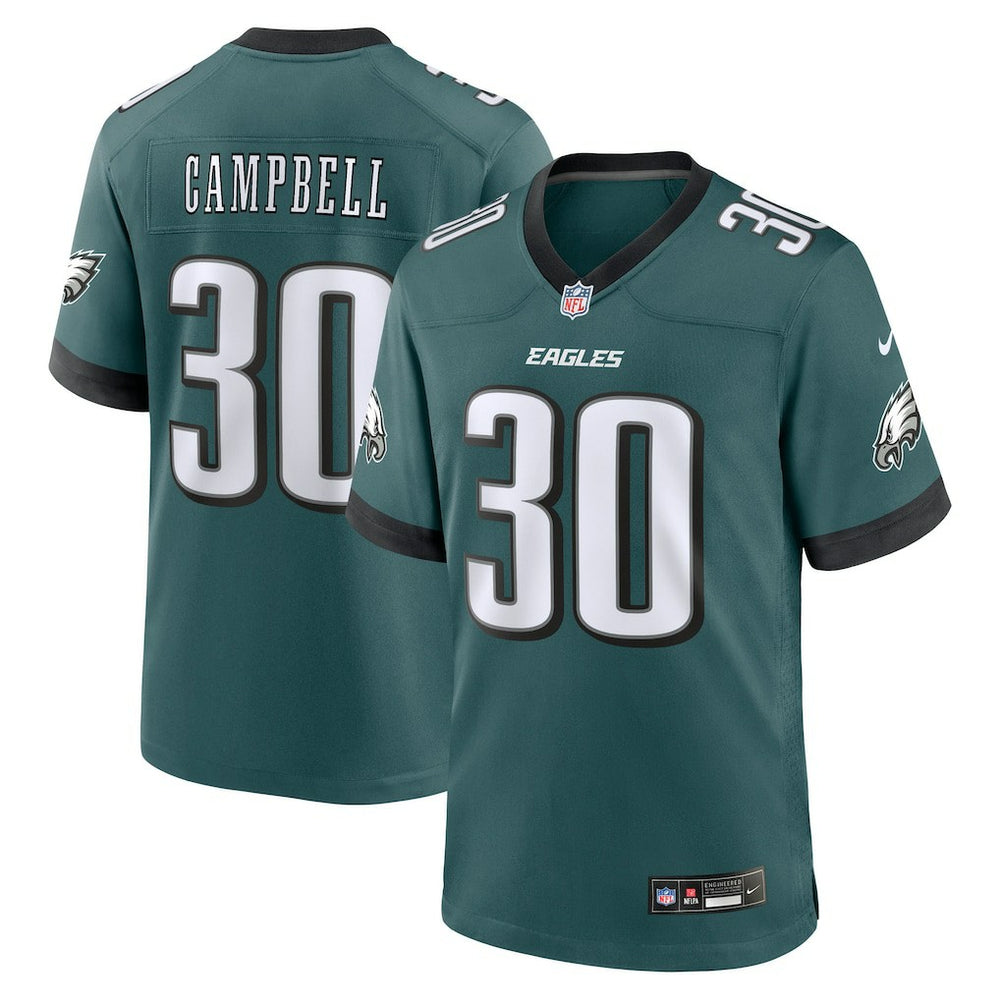 Jihaad Campbell 2025 NFL Draft First Round Pick Game Jersey - Philadelphia Eagles Jerseys