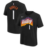 Nike Devin Booker Phoenix Suns Youth 2025/26 City Edition Name & Number T-Shirt