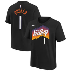 Nike Devin Booker Phoenix Suns Youth 2025/26 City Edition Name & Number T-Shirt