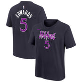 Nike Anthony Edwards Minnesota Timberwolves Youth 2025/26 City Edition Name & Number T-Shirt