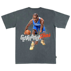 Shai Gilgeous-Alexander Oklahoma City Thunder SLAM Unisex February/March 2025 Cover Graphic Remix T-Shirt