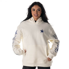 The Wild Collective Unisex Stacked Graphic Sleeve Fleece Hoodie - Dallas Cowboys Hoodies