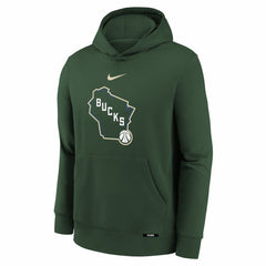 Nike Milwaukee Bucks Youth 2025/26 City Edition Club Fleece Pullover Hoodie
