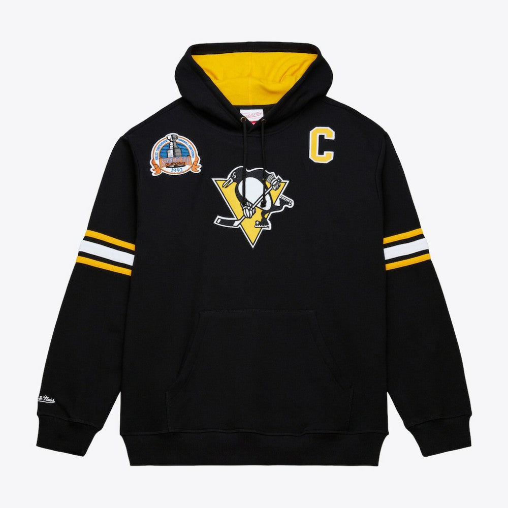 NHL Mario Lemieux Pittsburgh Penguins Mitchell & Ness 1992 Name & Number Premium Pullover Hoodie