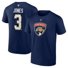NHL Seth Jones Florida Panthers Fanatics Authentic Stack Name & Number T-Shirt