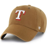 Brown Texas Rangers Carhartt x '47 Clean Up Adjustable Hat