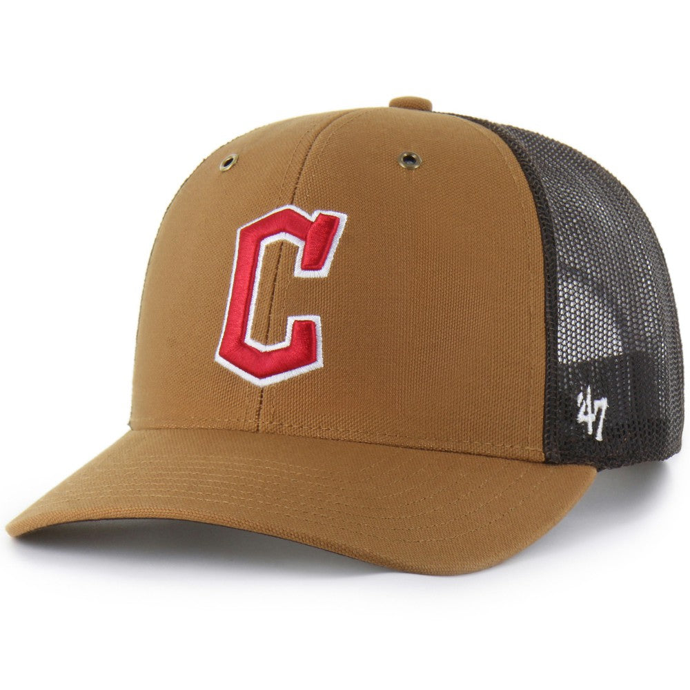 Brown Cleveland Guardians Carhartt x '47 Trucker Adjustable Hat