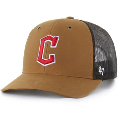 Brown Cleveland Guardians Carhartt x '47 Trucker Adjustable Hat