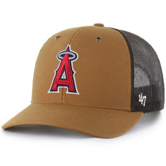 Brown Los Angeles Angels Carhartt x '47 Trucker Adjustable Hat