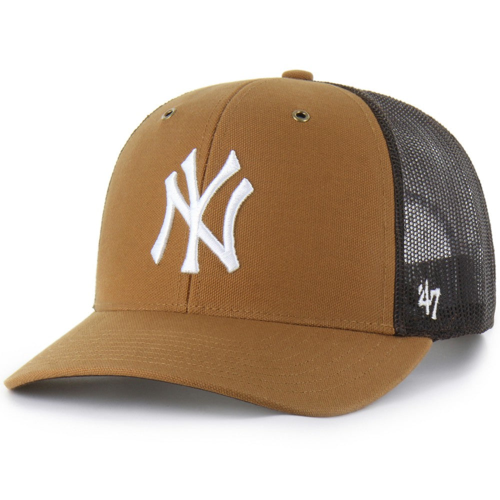 Brown New York Yankees Carhartt x '47 Trucker Adjustable Hat