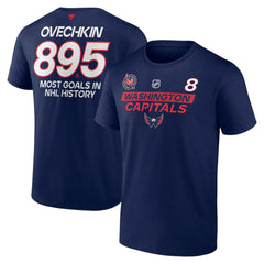 NHL Alexander Ovechkin Washington Capitals Fanatics Most Goals in NHL History T-Shirt