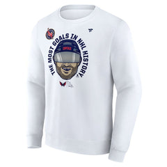 NHL Alexander Ovechkin Washington Capitals Fanatics NHL All-Time Leading Goal Scorer GR8 Caricature Fleece Pullover Sweatshirt