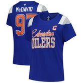 NHL Connor McDavid Edmonton Oilers Fanatics Women's Plus Size Name & Number Scoop Neck T-Shirt