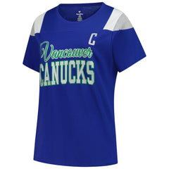 NHL Quinn Hughes Vancouver Canucks Fanatics Women's Plus Size Name & Number Scoop Neck T-Shirt