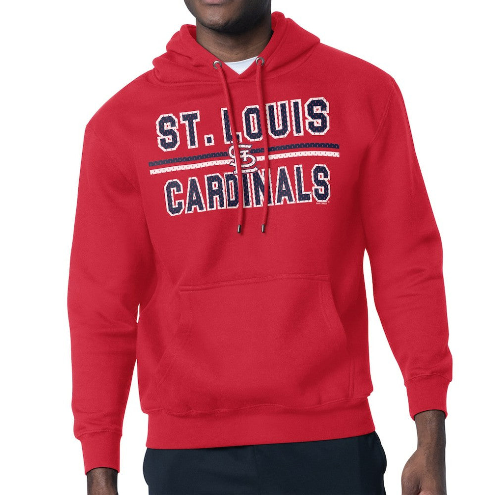 Red St. Louis Cardinals Starter Team Mesh Print Graphic Pullover Hoodie