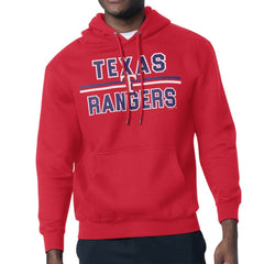 Red Texas Rangers Starter Team Mesh Print Graphic Pullover Hoodie