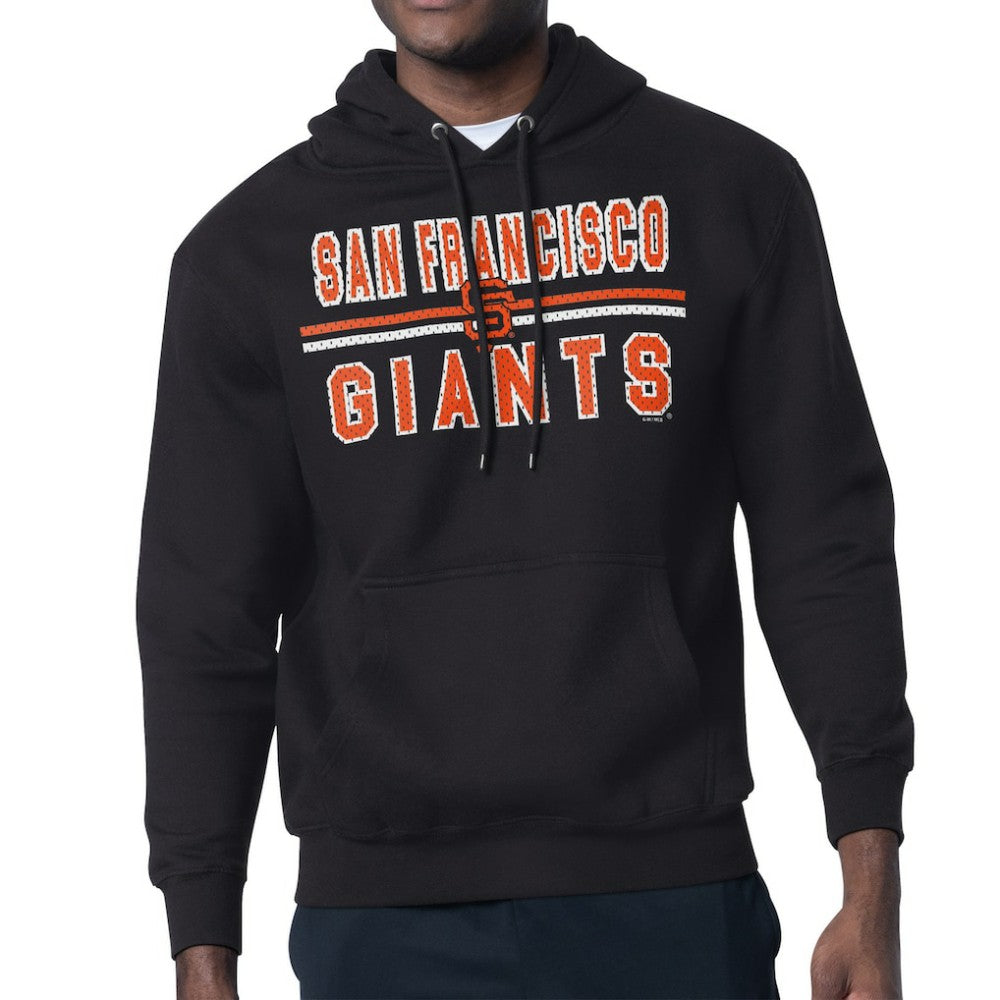 Black San Francisco Giants Starter Team Mesh Print Graphic Pullover Hoodie
