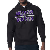 Black Colorado Rockies Starter Team Mesh Print Graphic Pullover Hoodie