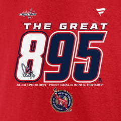 NHL Alexander Ovechkin Washington Capitals NHL All-Time Leading Goal Scorer 895 T-Shirt