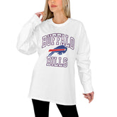 Gameday Couture Women's Mind Games Oversized Long Sleeve T-Shirt - Buffalo Bills T-shirts