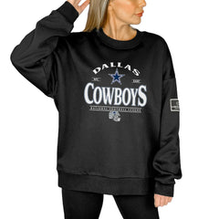 Gameday Couture Women's Oversized Players Only Black Label Pullover Sweatshirt - Dallas Cowboys Pullover