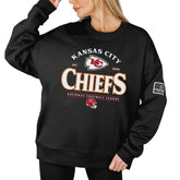 Gameday Couture Women's Oversized Players Only Black Label Pullover Sweatshirt - Kansas City Chiefs Pullover