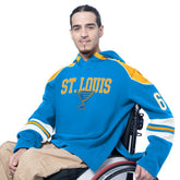 NHL St. Louis Blues G-III Sports by Carl Banks Adaptive Wear Lord Stanley Hooded Long Sleeve Sweatshirt