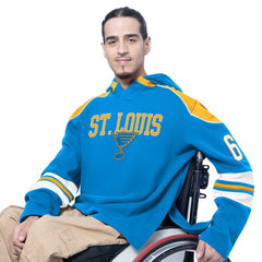 NHL St. Louis Blues G-III Sports by Carl Banks Adaptive Wear Lord Stanley Hooded Long Sleeve Sweatshirt