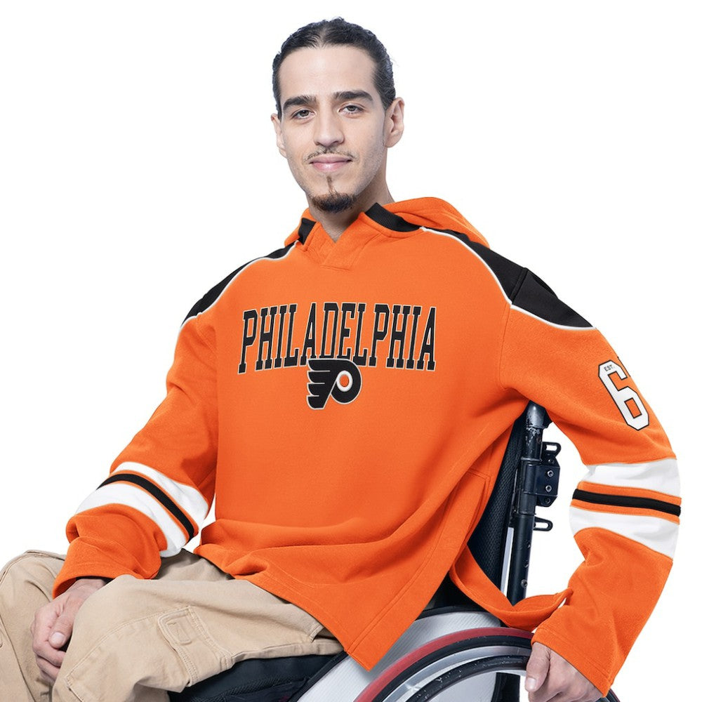 NHL Philadelphia Flyers G-III Sports by Carl Banks Adaptive Wear Lord Stanley Hooded Long Sleeve Sweatshirt