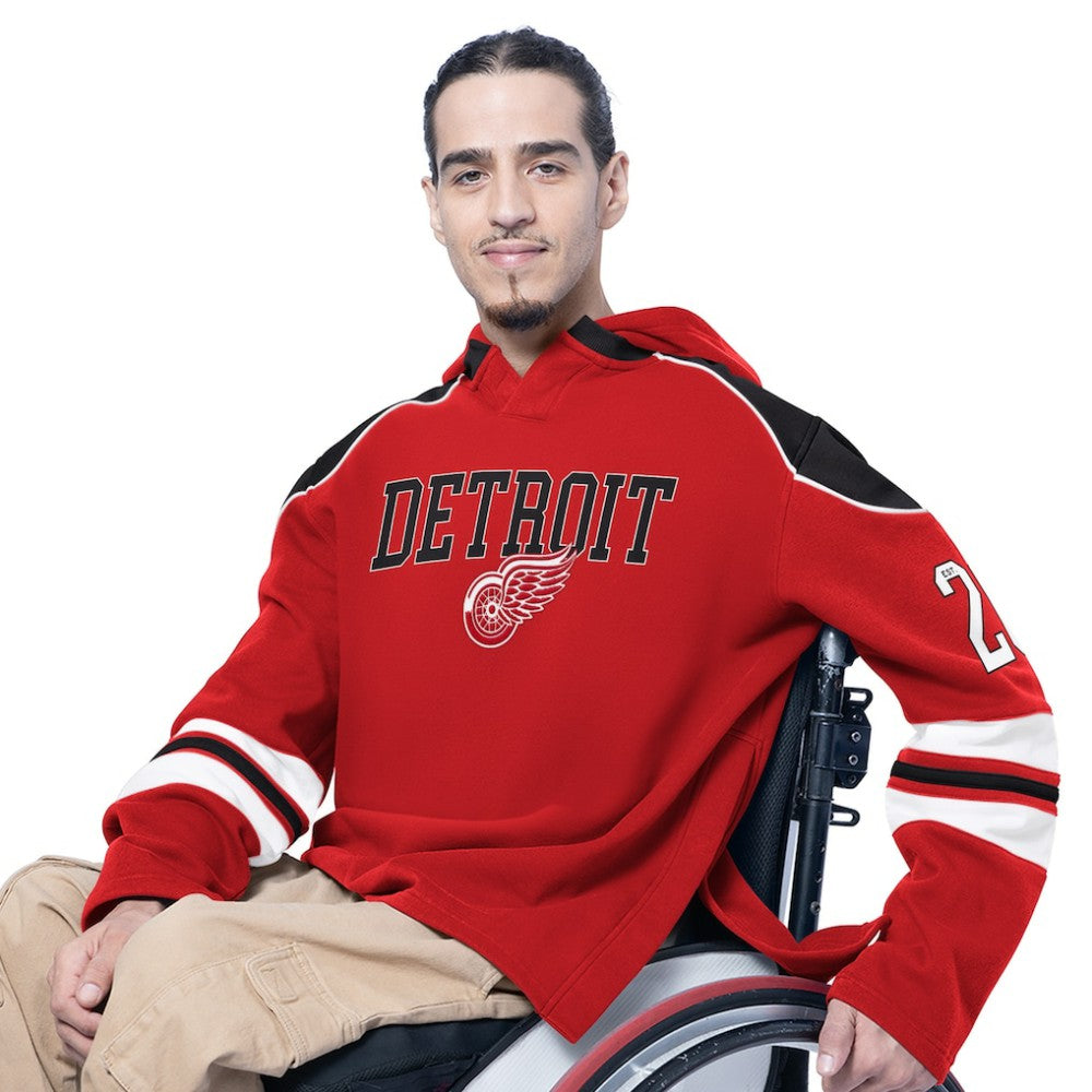 NHL Detroit Red Wings G-III Sports by Carl Banks Adaptive Wear Lord Stanley Hooded Long Sleeve Sweatshirt