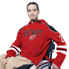 NHL Detroit Red Wings G-III Sports by Carl Banks Adaptive Wear Lord Stanley Hooded Long Sleeve Sweatshirt