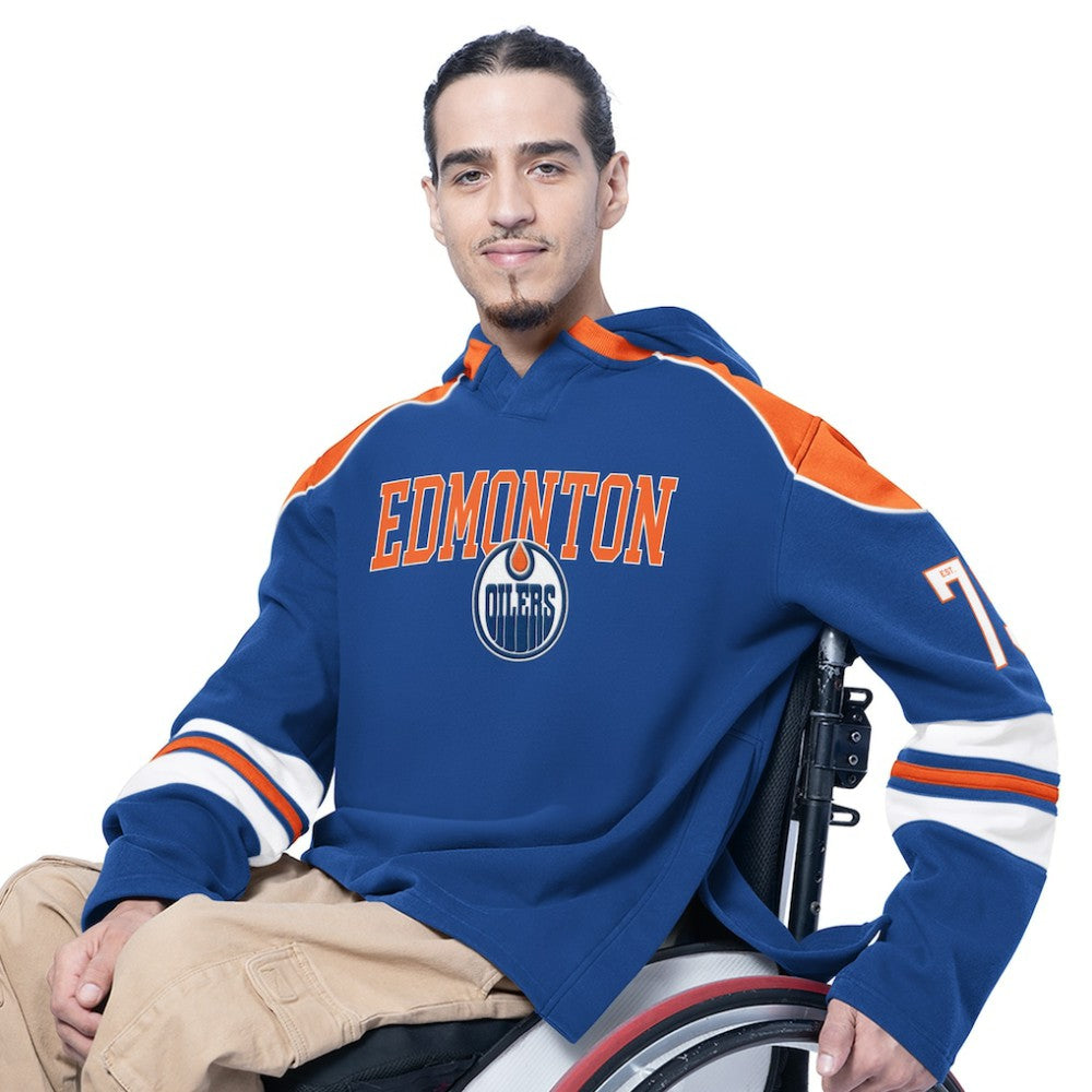 NHL Edmonton Oilers G-III Sports by Carl Banks Adaptive Wear Lord Stanley Hooded Long Sleeve Sweatshirt
