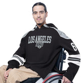 NHL Los Angeles Kings G-III Sports by Carl Banks Adaptive Wear Lord Stanley Hooded Long Sleeve Sweatshirt