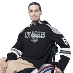NHL Los Angeles Kings G-III Sports by Carl Banks Adaptive Wear Lord Stanley Hooded Long Sleeve Sweatshirt