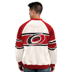 NHL Carolina Hurricanes Starter Male Adult Defense Fleece Crewneck Sweatshirt