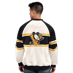 NHL Pittsburgh Penguins Starter Male Adult Defense Fleece Crewneck Sweatshirt