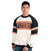 NHL Philadelphia Flyers Starter Male Adult Defense Fleece Crewneck Sweatshirt